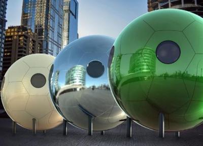 تصاویری از خانه های کوچک کره ای شکل