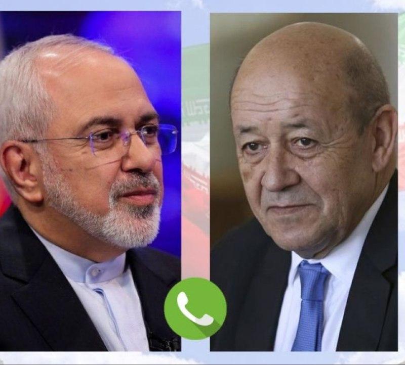 امروز انجام شد؛ رایزنی تلفنی ظریف با همتای فرانسوی اش پیرامون ایجاد ساز و کار های ویژه