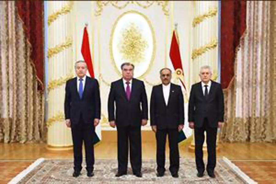 تقدیم استوارنامه سفیر جدید جمهوری اسلامی ایران به رئیس جمهوری تاجیکستان