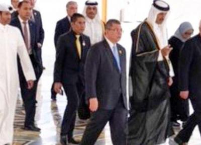 حضور ظریف در ضیافت شام امیر قطر، عکس