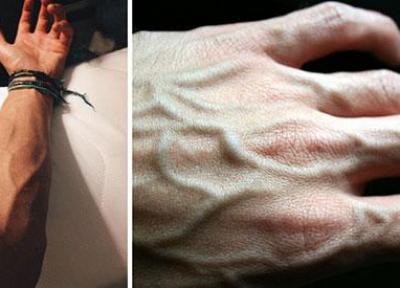 چرا رگ های بدن برخی افراد برجسته و تعیین است؟