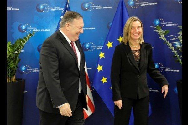 روایت پمپئو از دیدار با موگرینی درباره ایران روایت پمپئو از دیدار با موگرینی درباره ایران