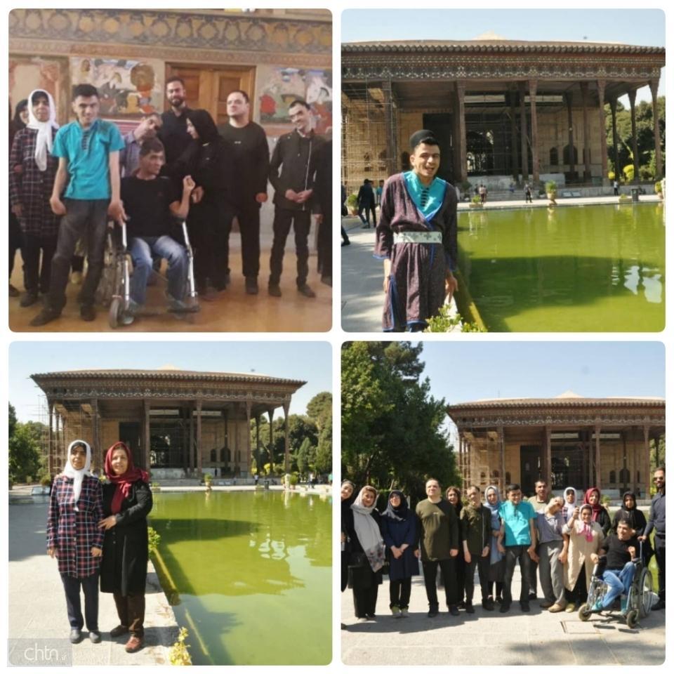 بازدید بچه ها معلول از مجموعه میراث جهانی چهلستون