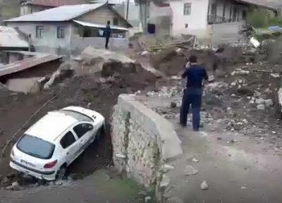 حادثه ریزش سنگ خوشبختانه تلفات جانی نداشته است