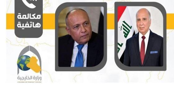 رایزنی وزرای خارجه عراق و مصر درباره سوریه و لیبی