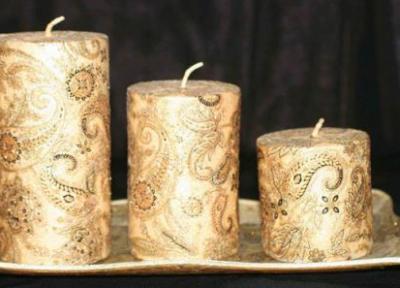 تزیین شمع با دستمال کاغذی؛ آموزش مدل های فانتزی و زیبا