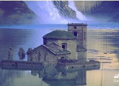 دهکده قرون وسطایی که در ایتالیا از زیر دریاچه بیرون آمد، عکس