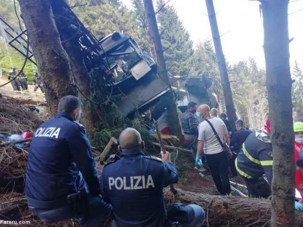 (ویدئو) سقوط مرگبار تله کابین در ایتالیا