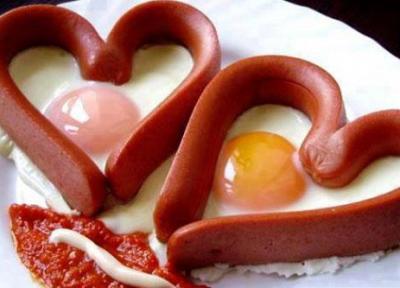 سوسیس تخم مرغ زیباترین صبحانه دنیا است اگر&hellip